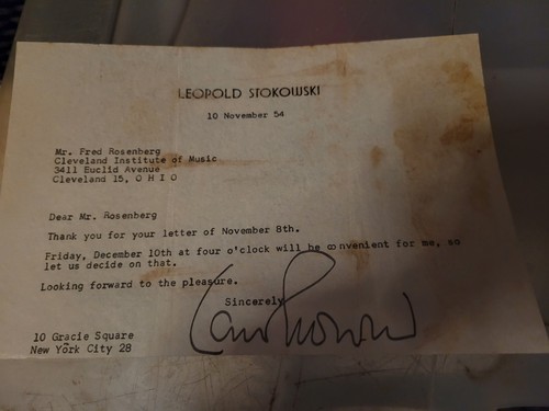 Leopold stokowski lettera - stokowski,